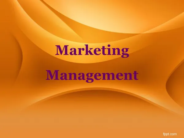 marketing management