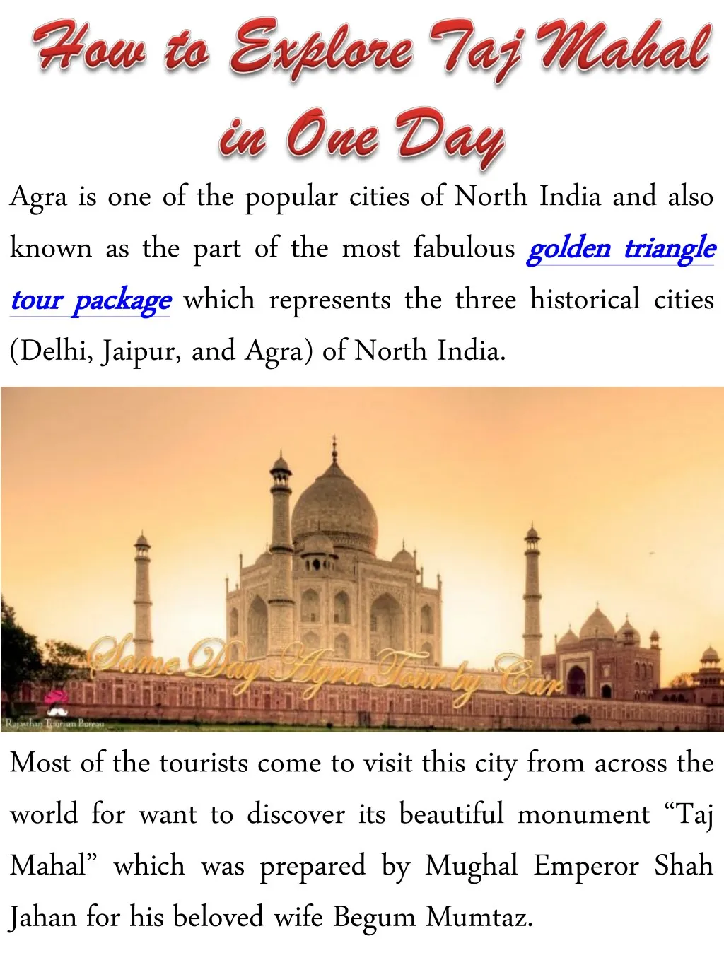 agra is one of the popular cities of north india
