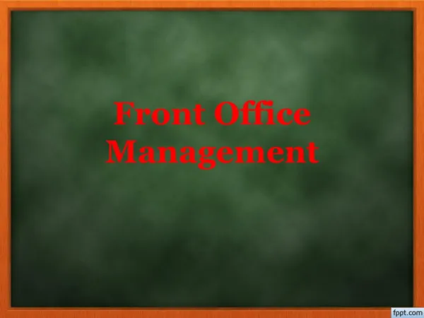 front office management