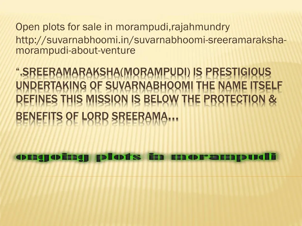 open plots for sale in morampudi rajahmundry http