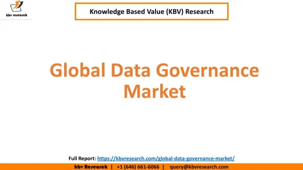 Global Data Governance Market Size And Share