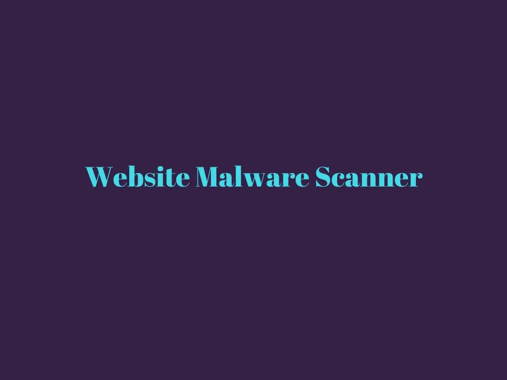 website malware scanner