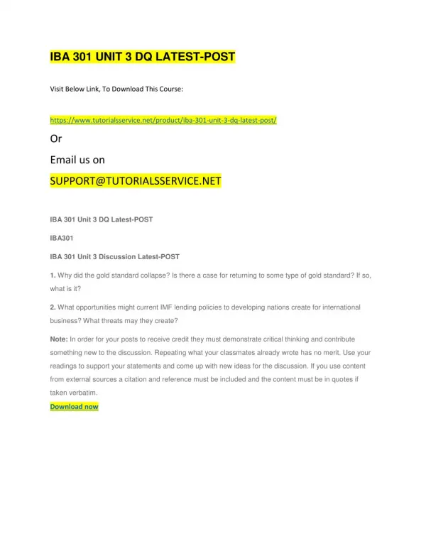 iba 301 unit 3 dq latest post