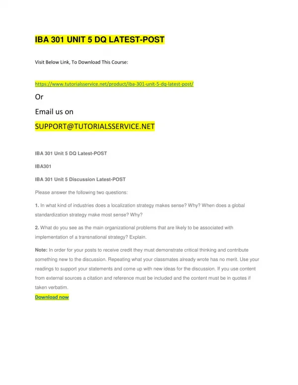 iba 301 unit 5 dq latest post