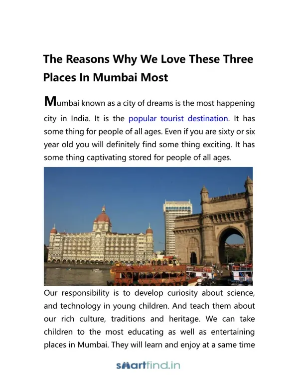 The Reasons Why We Love These Three Places In Mumbai Most