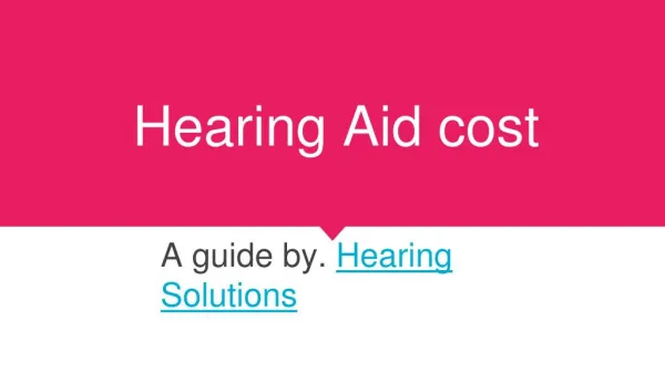 Hearing Aid cost - Best Brands at Low Prices