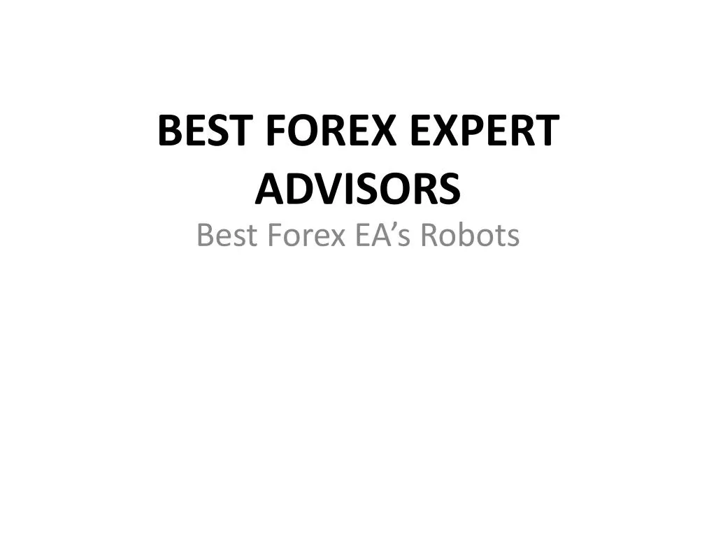 best forex expert advisors