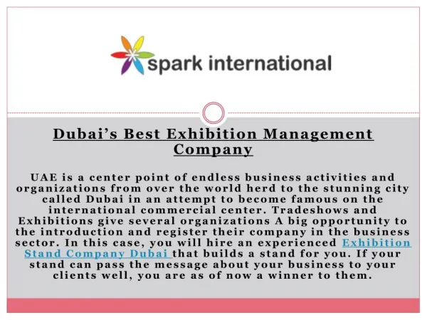 Dubai’s Best Exhibition Management Company