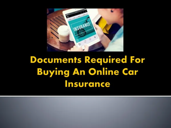 Documents Required For Buying An Online Car Insurance
