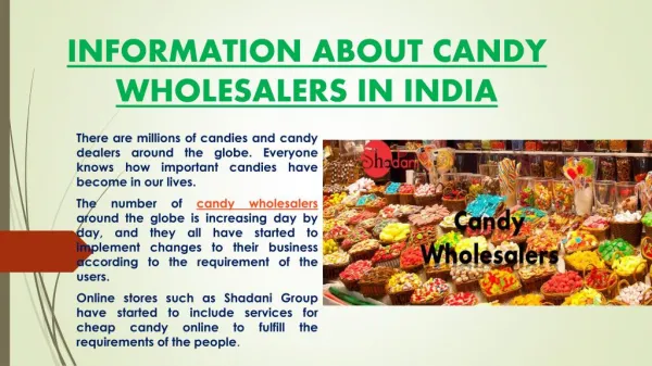 Candy Wholesalers, Candy Online India, Buy Candy Online India