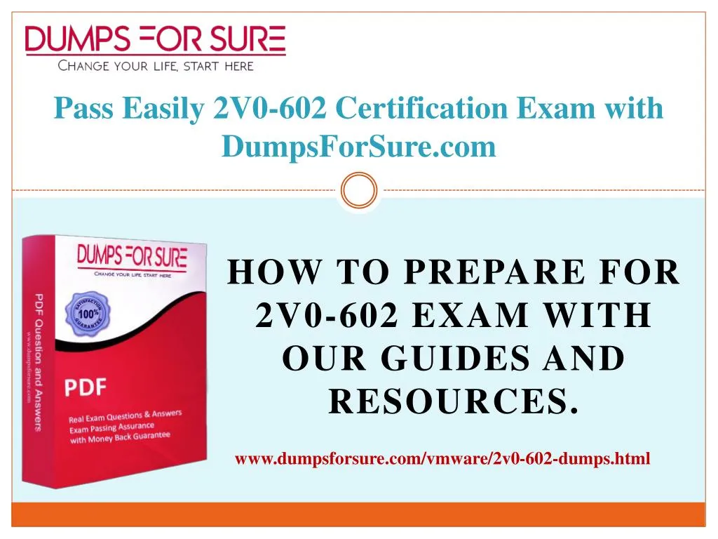 pass easily 2v0 602 certification exam with dumpsforsure com