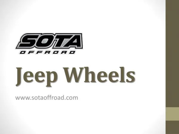 Jeep Wheels - www.sotaoffroad.com