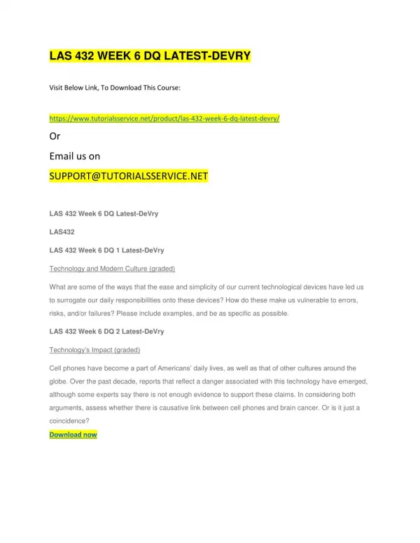 las 432 week 6 dq latest devry