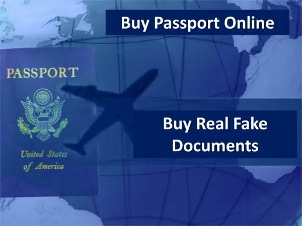 Buy passport and drivers license online