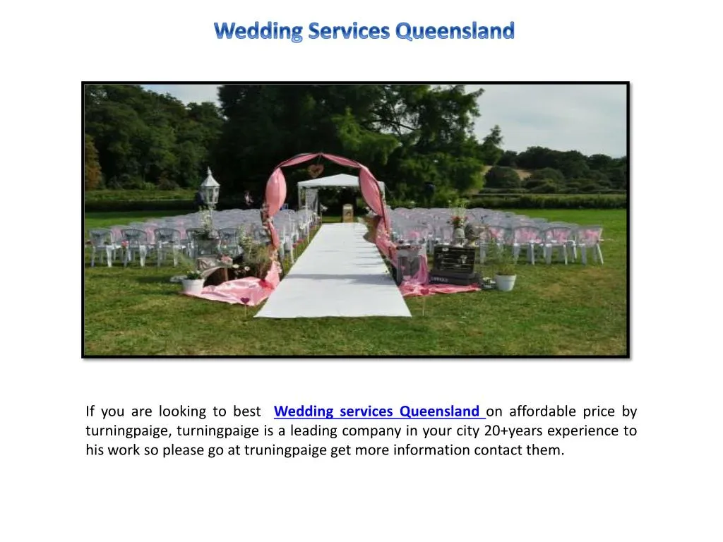 wedding services queensland