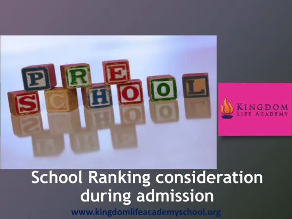 School Ranking consideration during admission