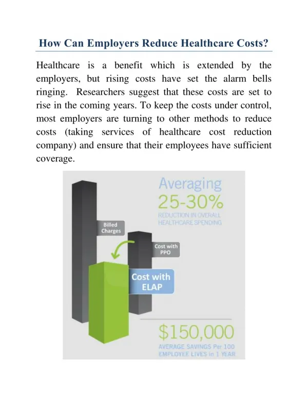 How Can Employers Reduce Healthcare Costs?