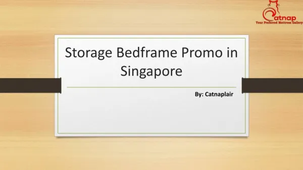 Find the Storage Bedframe Promo in Singapore