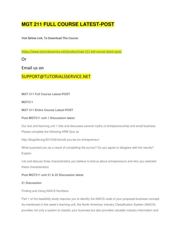 mgt 211 full course latest post