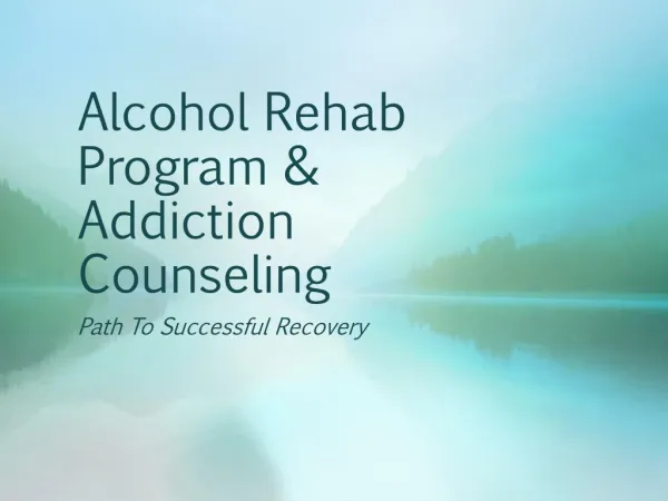 Alcohol Rehab Program & Addiction Counseling - Path To Successful Recovery