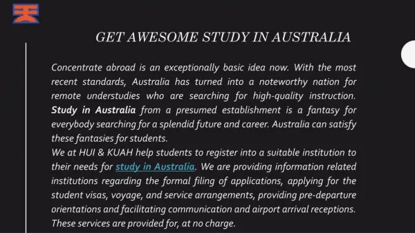 Get Awesome Study in Australia