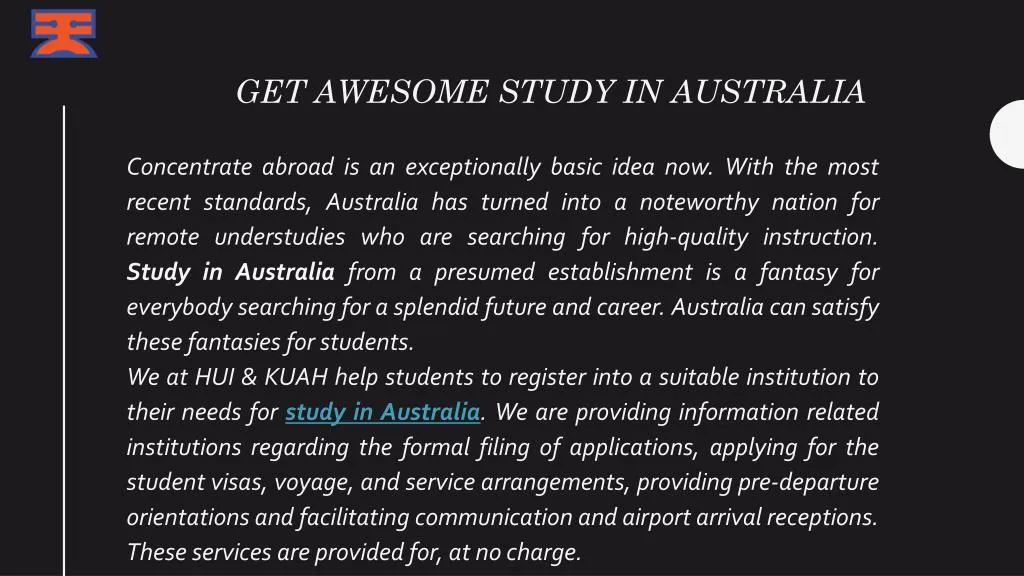 get awesome study in australia
