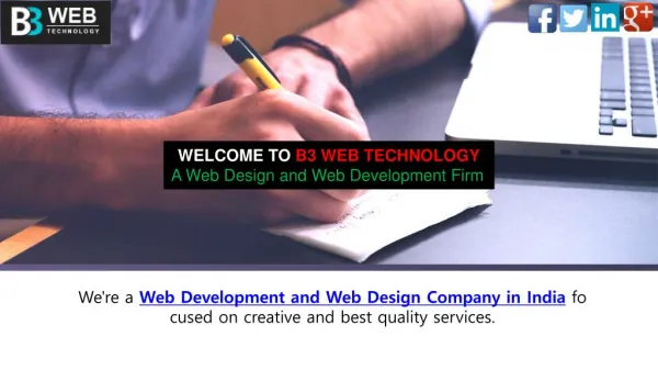 B3 Web Technology Web Design and Web Development Company in India