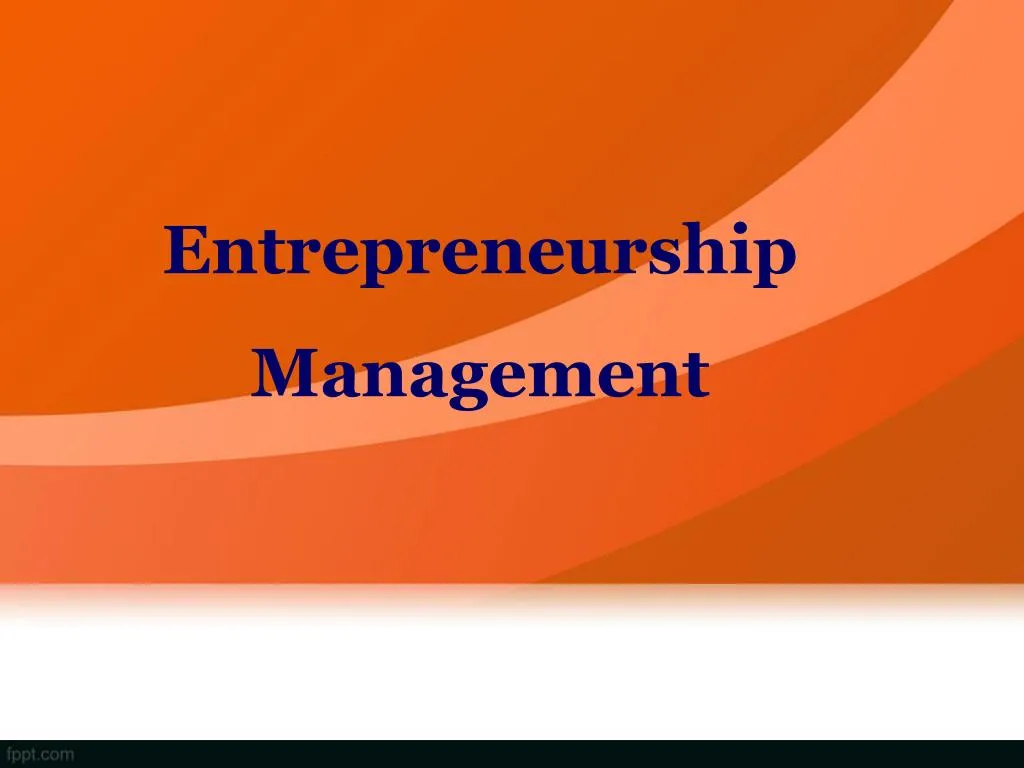 entrepreneurship management