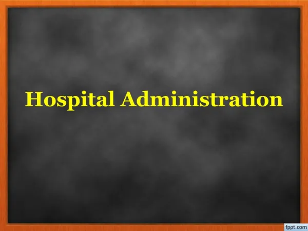 hospital administration