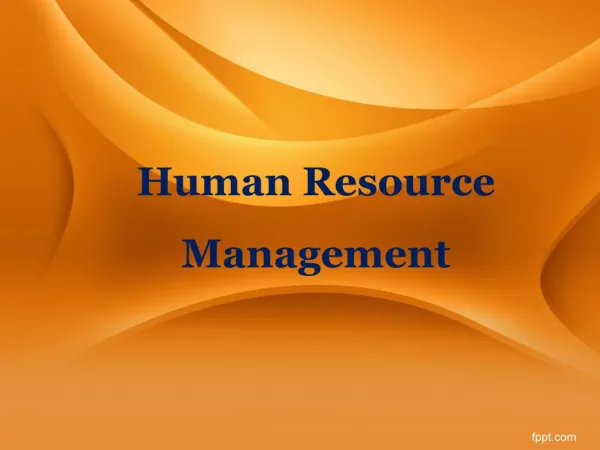 human resource management