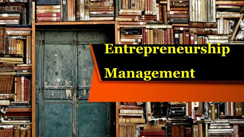 entrepreneurship management