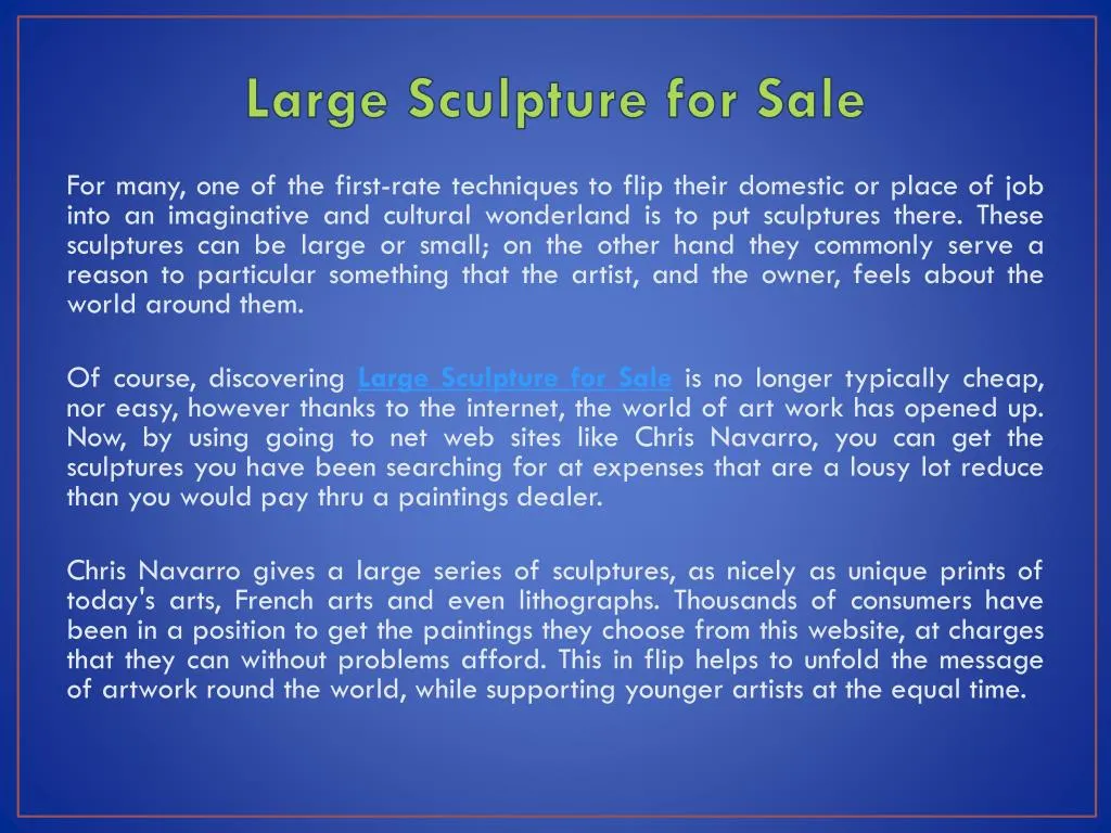 large sculpture for sale