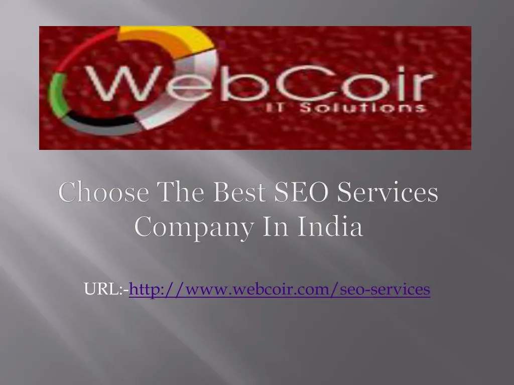 choose the best seo services company in india