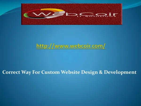 Correct Way For Custom Website Design & Development