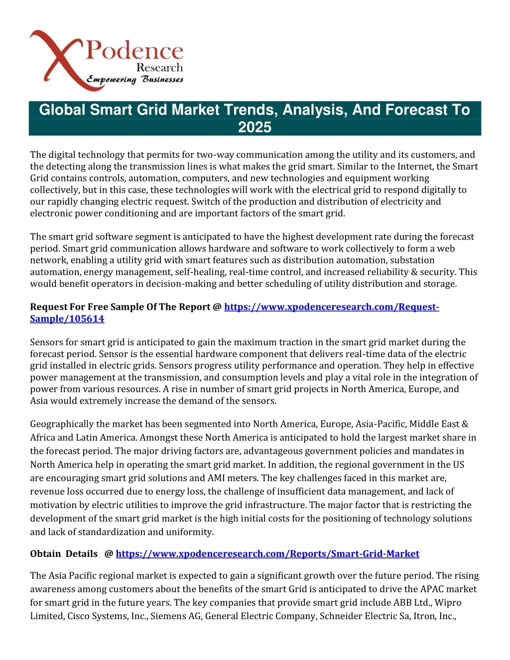 global smart grid market trends analysis