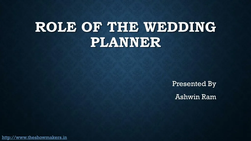 role of the wedding planner