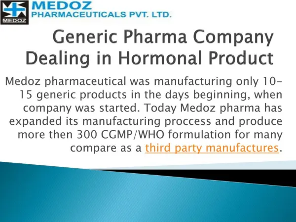 Pharma Generic Drugs | Pharma Generic Medicine Manufactures