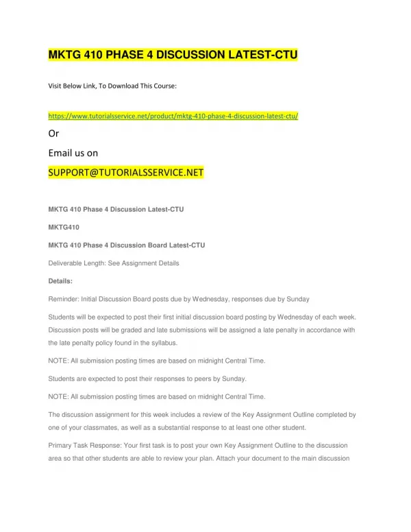 mktg 410 phase 4 discussion latest ctu