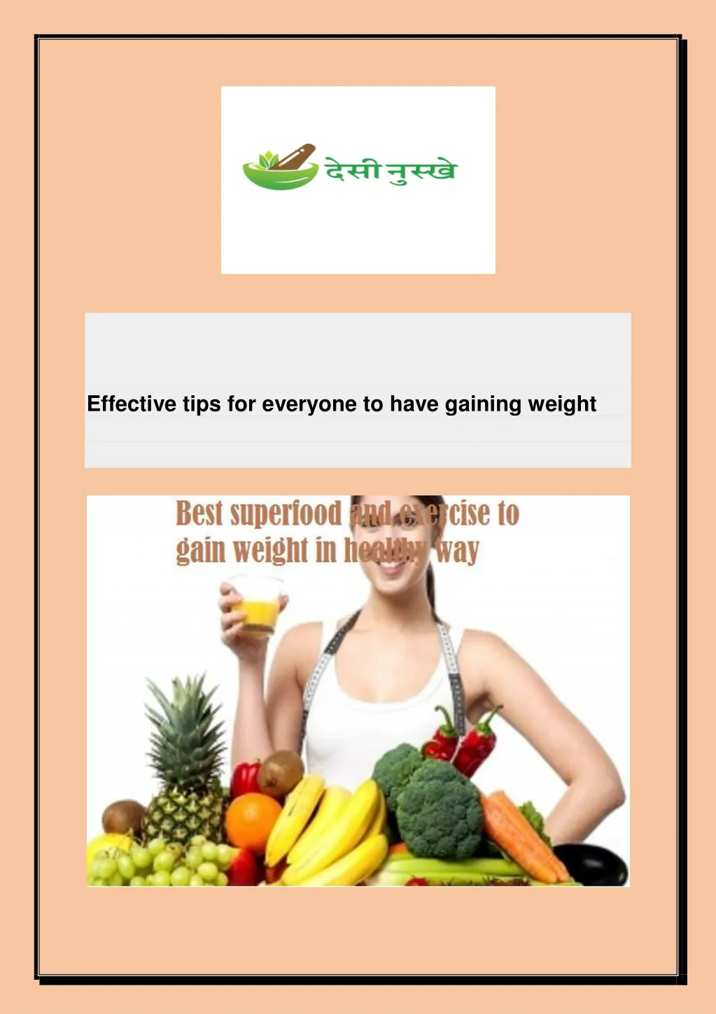 effective tips for everyone to have gaining weight