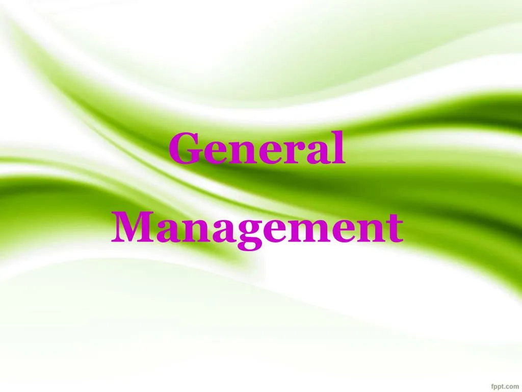 general management