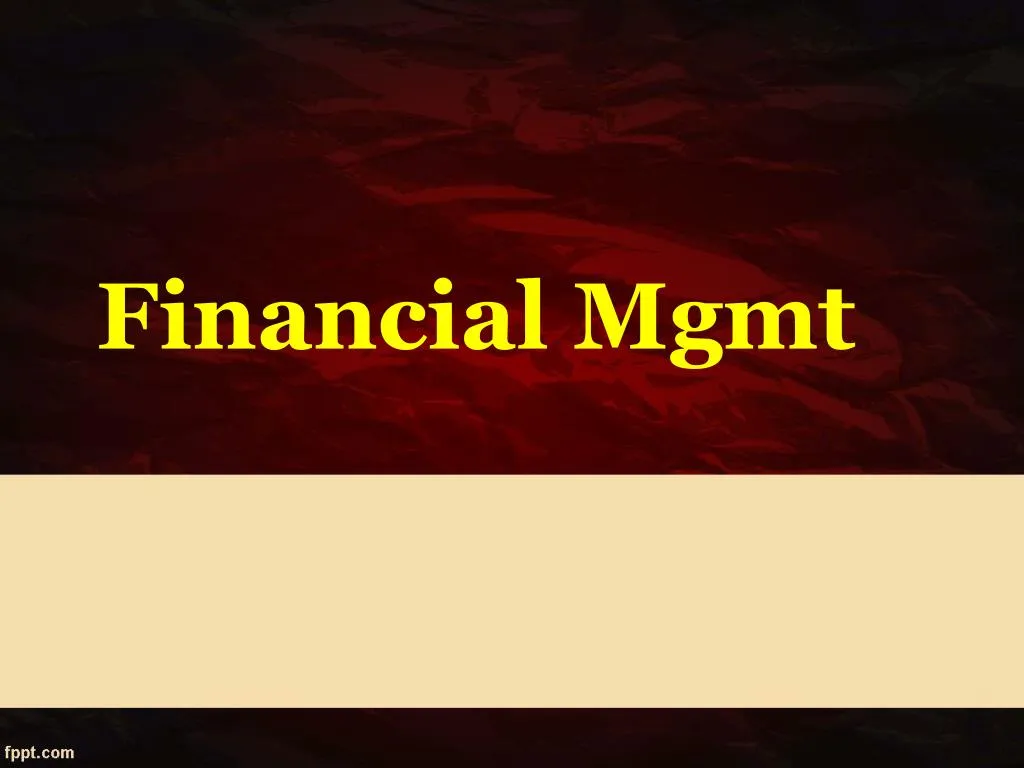 financial mgmt