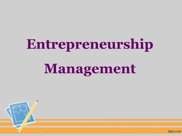 entrepreneurship management