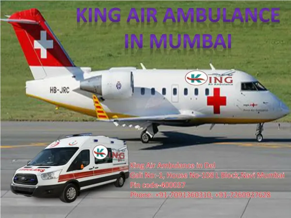 Modern ICU Air Ambulance Services from Delhi to Mumbai