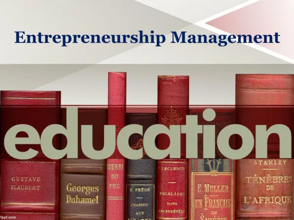 entrepreneurship management