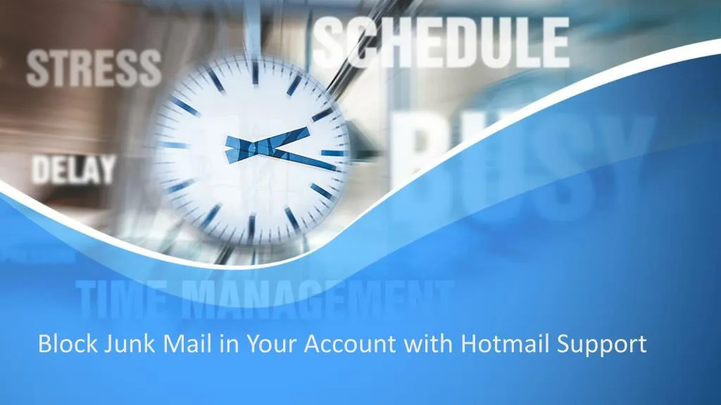 block junk mail in your account with hotmail