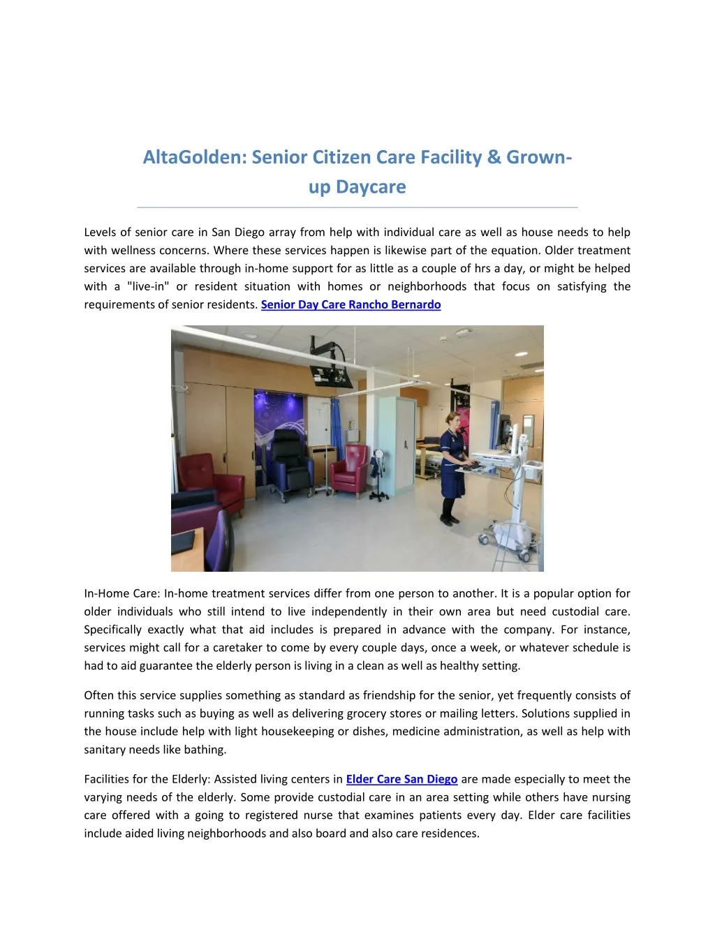 altagolden senior citizen care facility grown