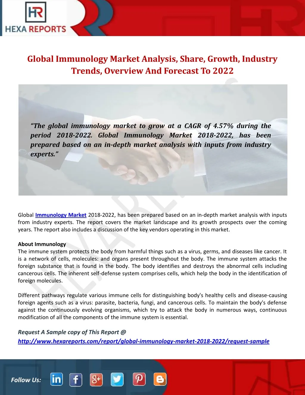 global immunology market analysis share growth