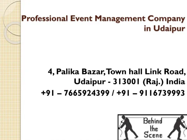 professional event management company in udaipur