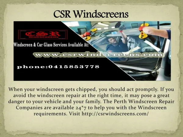 Importance Of Windscreen Repair