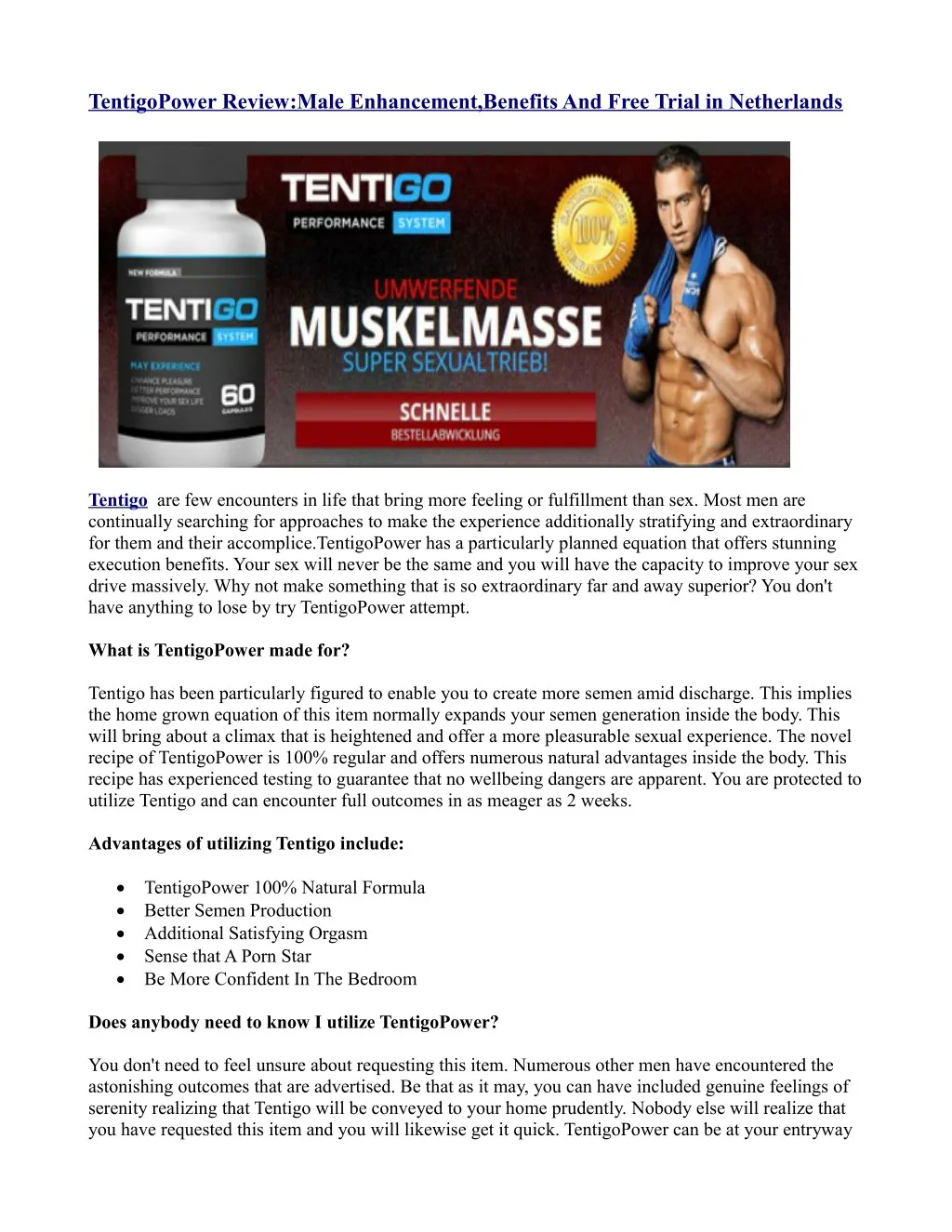 tentigopower review male enhancement benefits